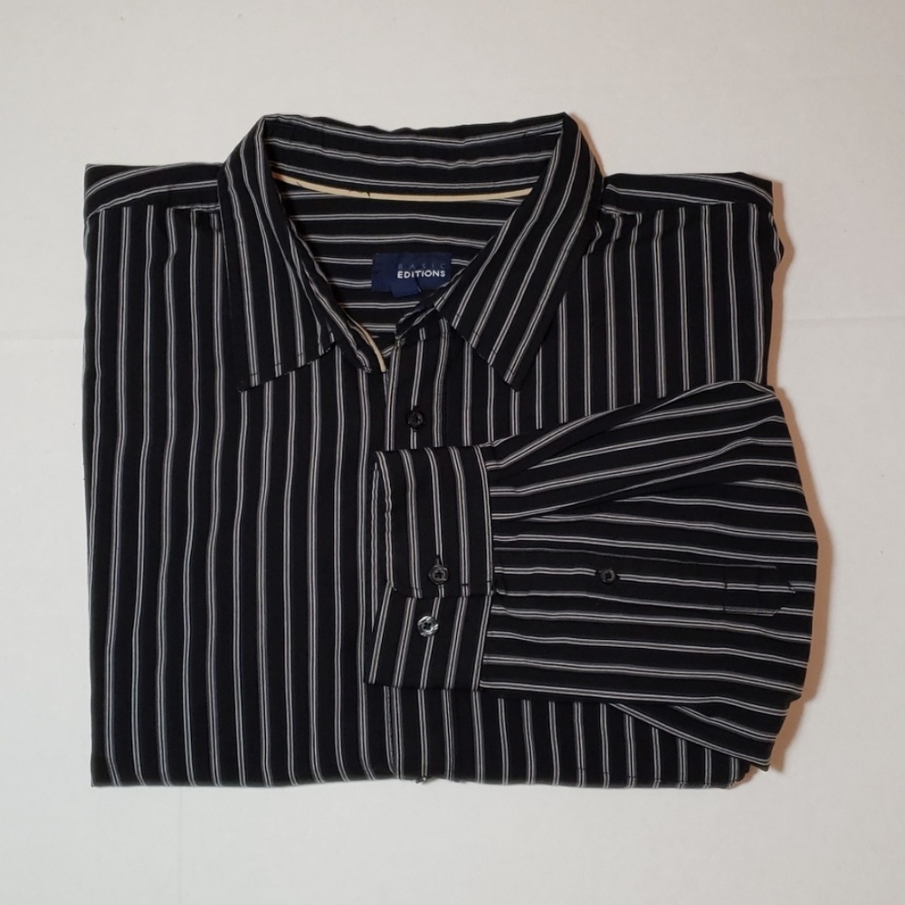 Basic Editions Long Sleeve Button Down Shirt